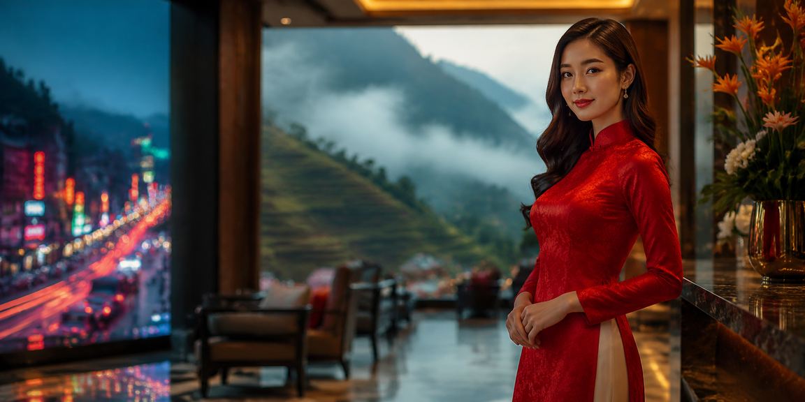Chương trình quà tặng VIP tại Sapa với phong cách áo dài truyền thống